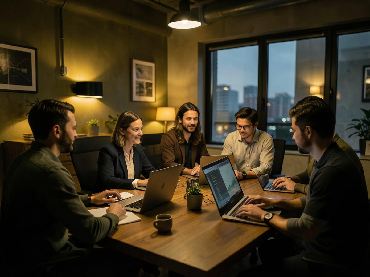 NovaMind AI operators collaborating on client growth systems